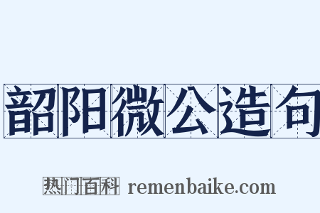 韶阳微公造句是什么意思的图片
